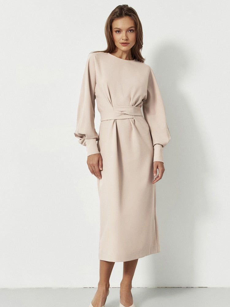 Clyde שמלת מידי עם שרוולים