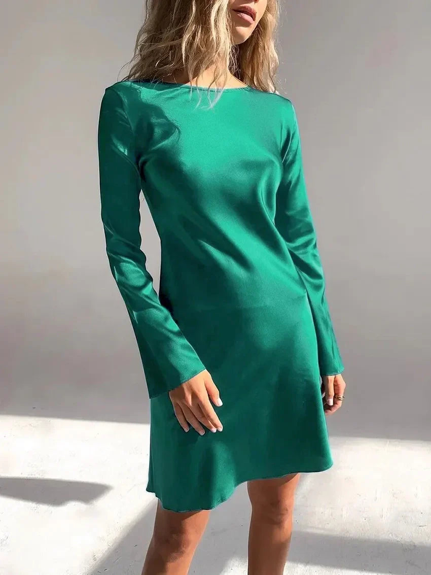 Flora שמלת סאטן מהממת