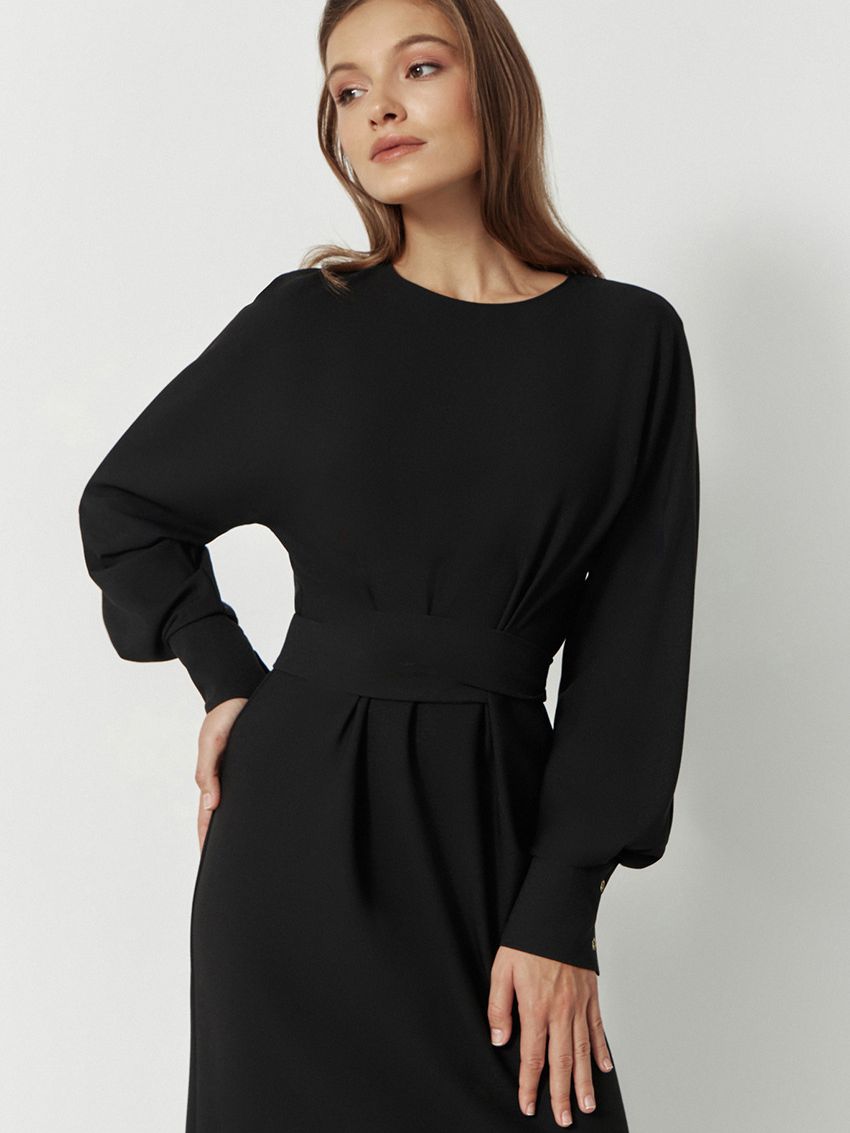 Clyde שמלת מידי עם שרוולים