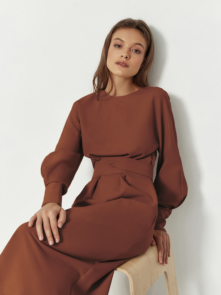 Clyde שמלת מידי עם שרוולים