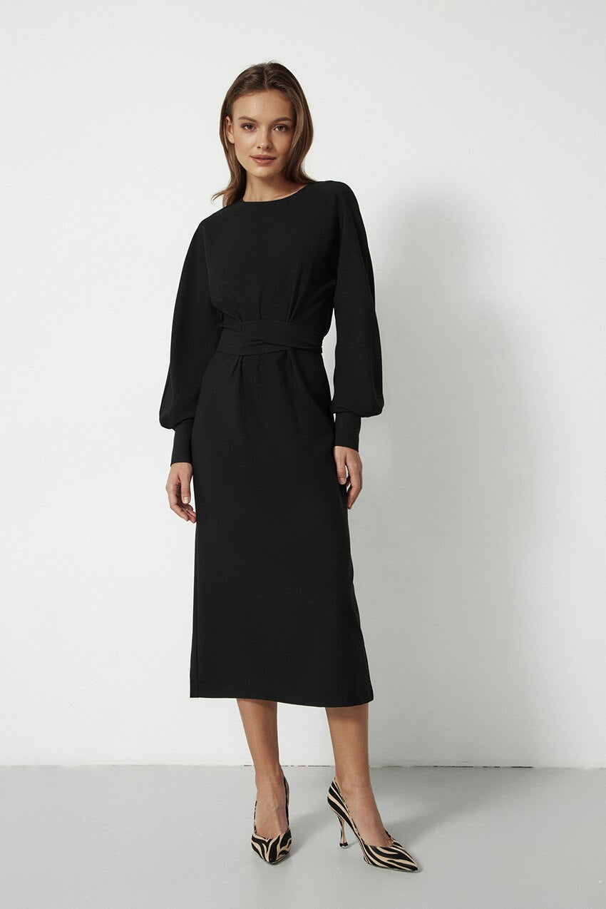 Clyde שמלת מידי עם שרוולים