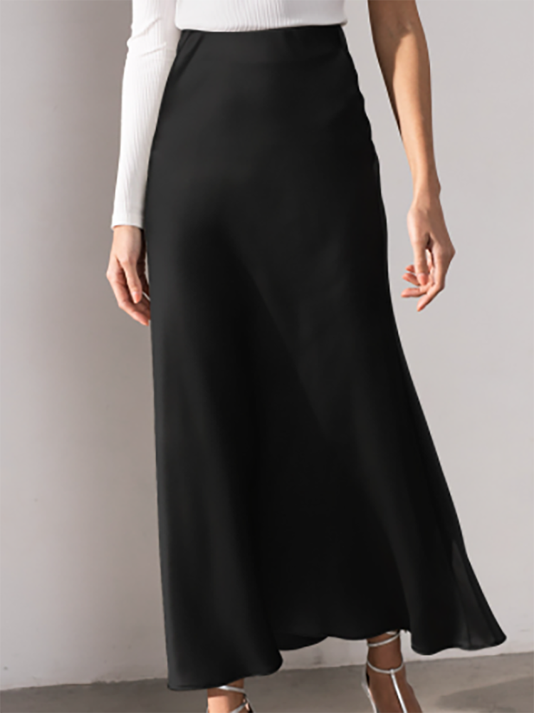 Billie חצאית מקסי סאטן