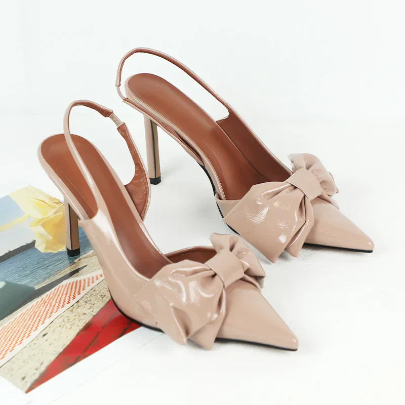 Ricardo נעלי עקב סלאינגבק עם פפיון קדמי