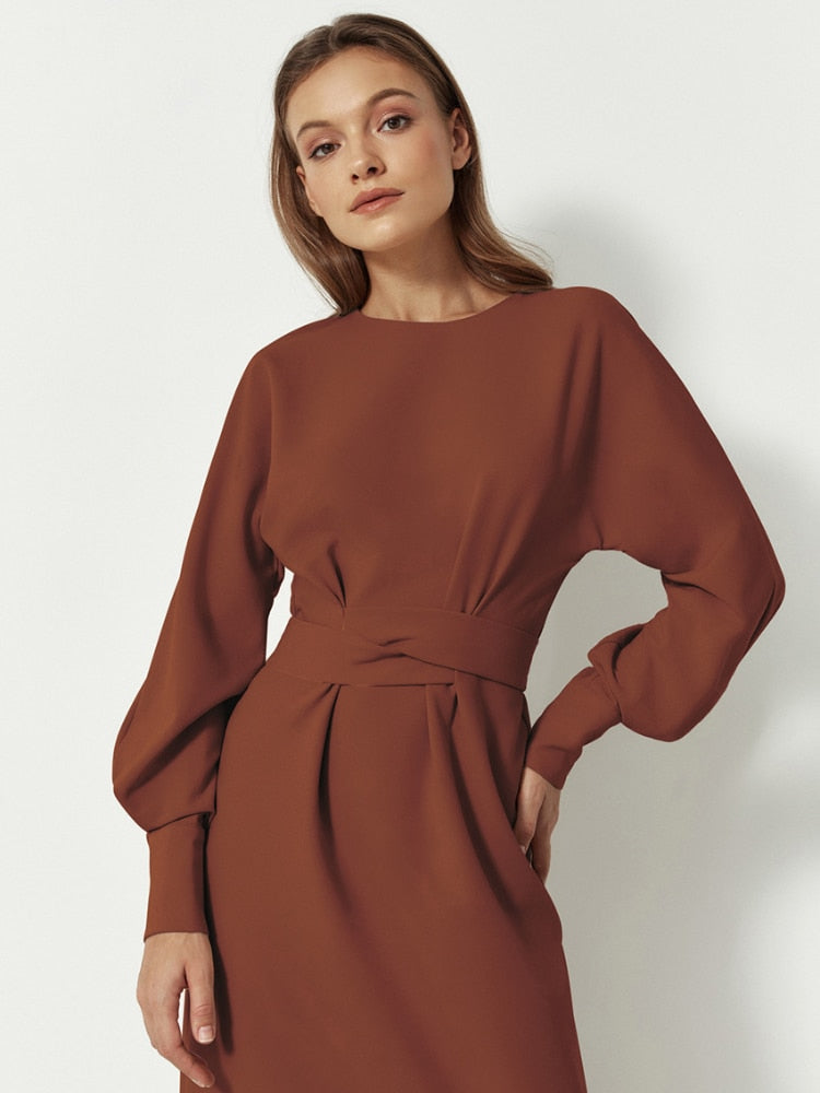 Clyde שמלת מידי עם שרוולים