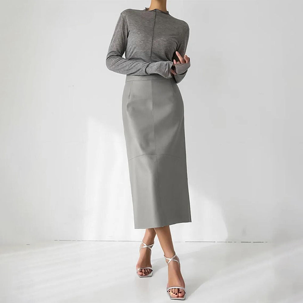 Nellie חצאית דמוי עור